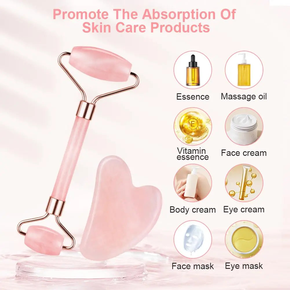 Roller & Gua Sha, Face Roller, Facial Roller Skin Care Tools Massager Resin Facial Massage for Face, Eyes, Neck, Body