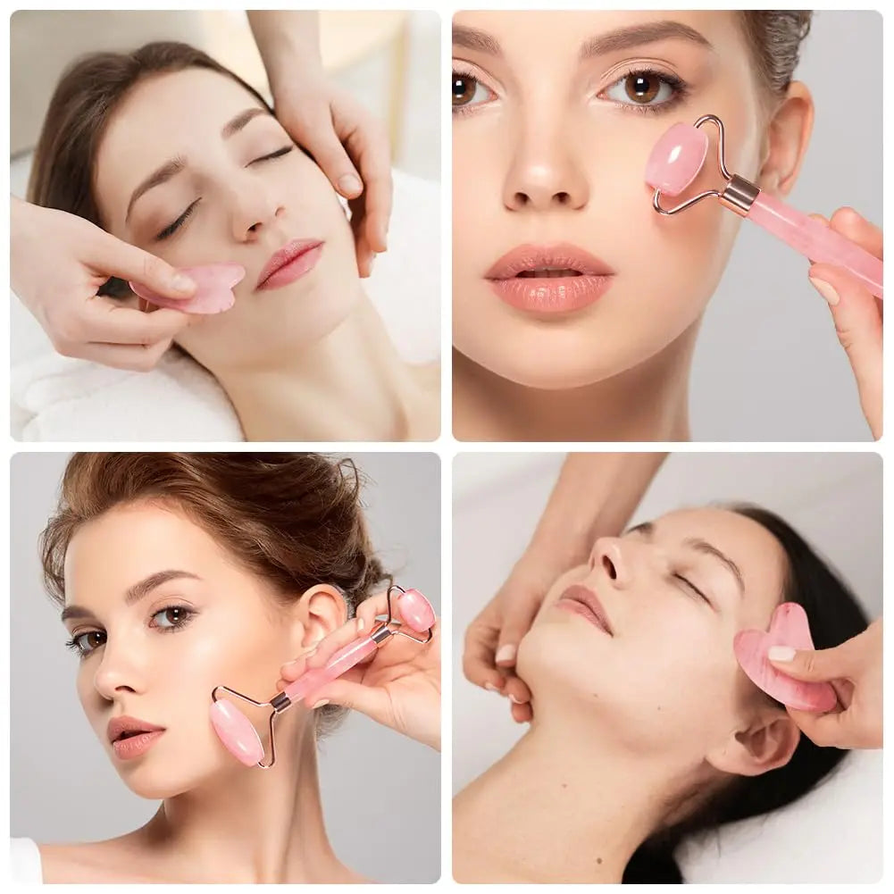 Roller & Gua Sha, Face Roller, Facial Roller Skin Care Tools Massager Resin Facial Massage for Face, Eyes, Neck, Body